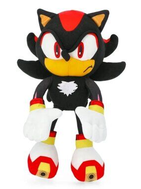 Sonic The Hedgehog Shadow Plush Backpack 14” SEGA Black Red Kids Bag NWT